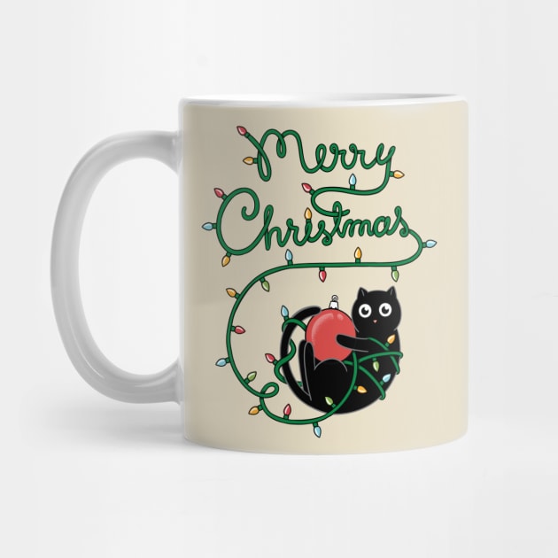 Cat merry christmas by coffeeman